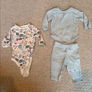 Organic Cotton By Little Planet Bodysuit & 2-piece Outfit 3 Months 3 M Lot Of 2